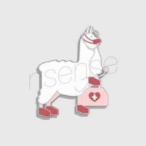 FIGS | V Coterie Llama Enamel Pin